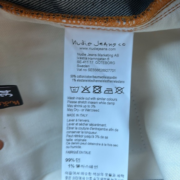 NWT Nudie Jeans Co Men’s Steady Eddie II Tapered Dry True Denim Jeans 29 x 34 - Picture 8 of 16